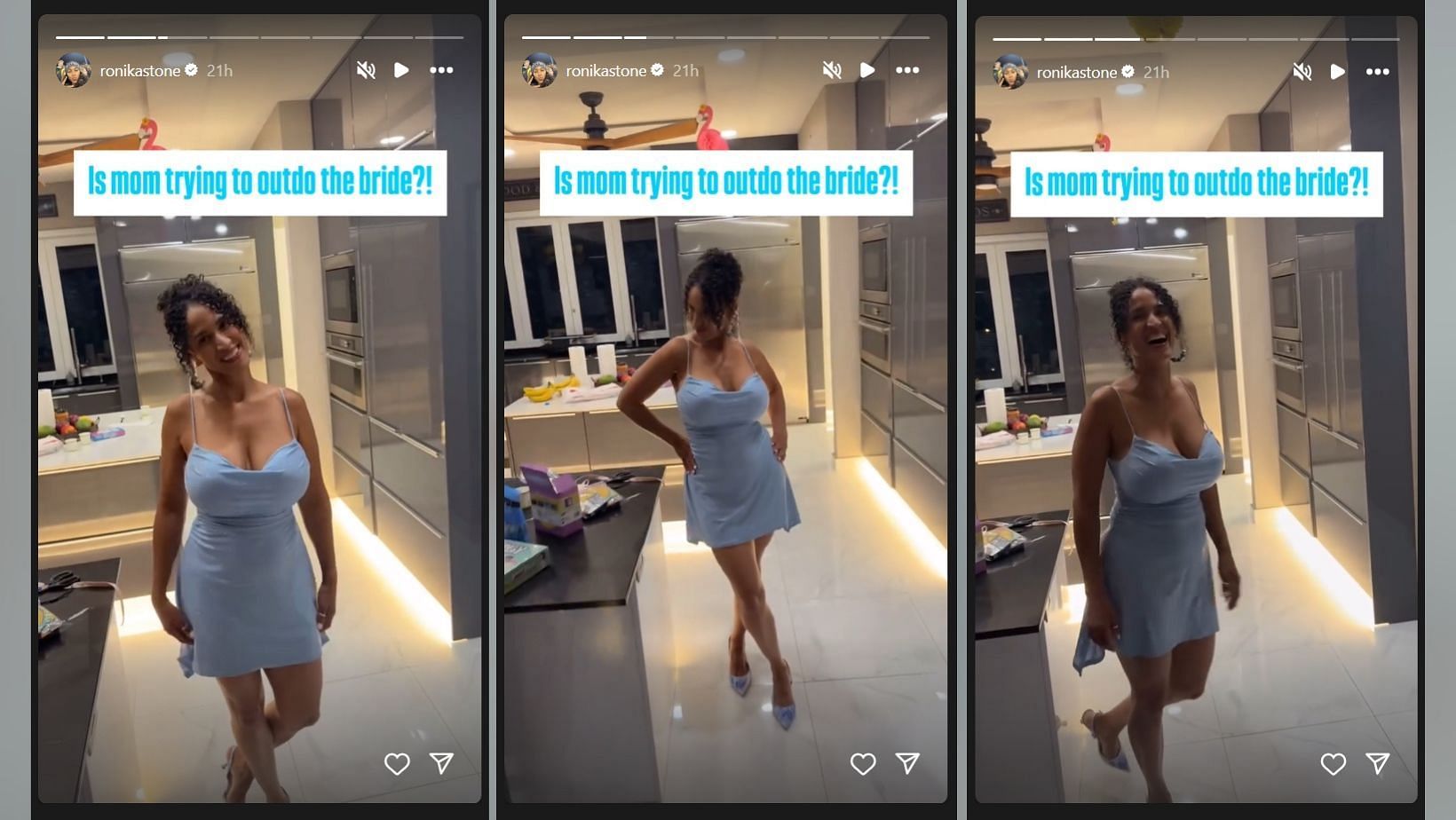 Ronika Stone hilariously drags mom for upstaging her during pre-wedding party (Image Credit: Stone/IG)